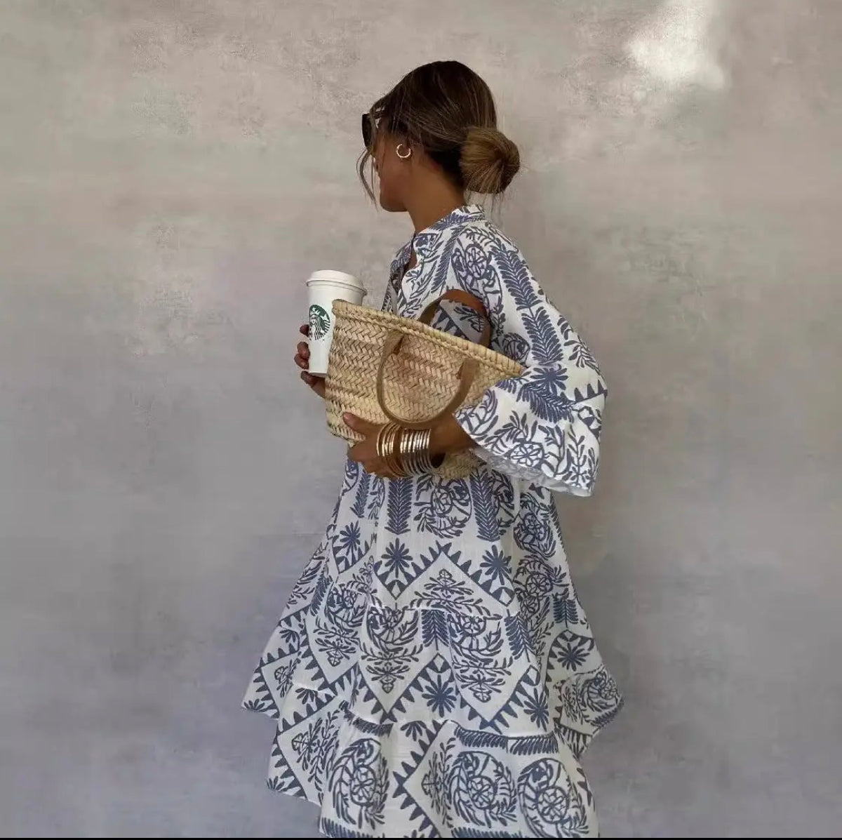 Casual print dress ￼
