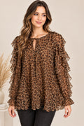 Cheetah blouse￼Plus Size